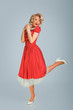 Photo: girl in spotted dress girl in spotted dress
