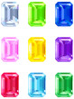 Square cut gemstones