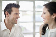 Close-up of a couple smiling