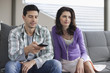 Couple watching television