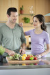 Couple cooking in the kitchen