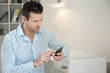 Man using a mobile phone