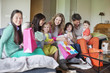 Family at a birthday party