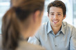 Business executive discussing with her client