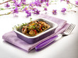eggplant stuffed with tofu capsicum and zucchinis, veggie food