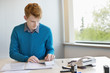 Businessman working in an office