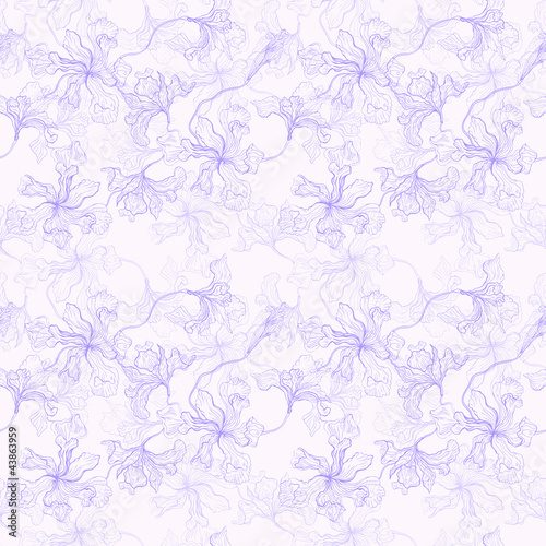 Vector: Tropical Flowers background. Seamless pattern Tropical Flowers background. Seamless pattern