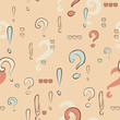 cartoon punctuation seamless pattern