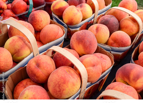 Photo: Organic Peaches at farmers market Organic Peaches at farmers market