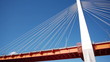 Panorama shot of elements of the highway bridge