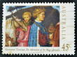 Stamp printed in Australia shows draw The Adoration of the Magi