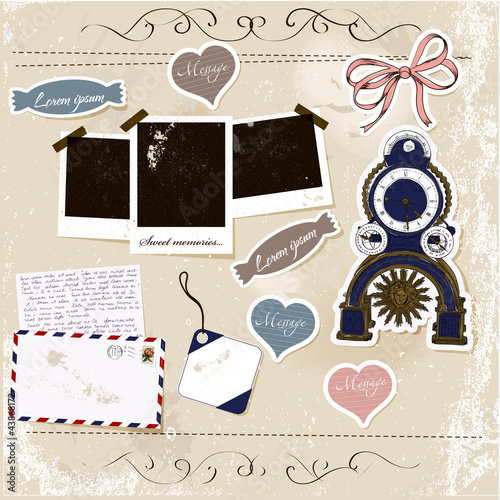 Vector: Scrapbook elements set. Scrapbook elements set.