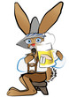 Vektor: Hase mit Bierglas Hase mit Bierglas