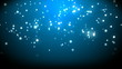 Video: Rain stars christmas with background blue in high definition. Rain stars christmas with background blue in high definition.