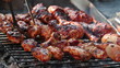 Barbecue Chicken Wings and Legs, closeup.