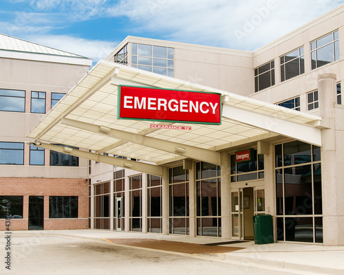 Photo: Entrance to emergency room at hospital Entrance to emergency room at hospital