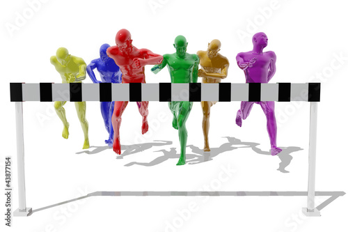 Ilustración: Corredores llegando a la meta Corredores llegando a la meta