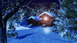 Christmas Snowy Scene 3D animation 05