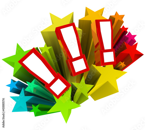 Illustration: Exclamation Points Starburst Excitement Surprise Exclamation Points Starburst Excitement Surprise