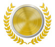 Medaille Gold mit Lorbeerkranz