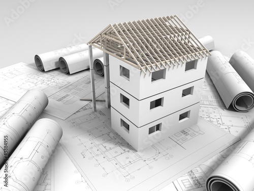 Illustration: 3D plan drawing 3D plan drawing