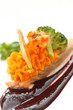 salmon steak with sauce