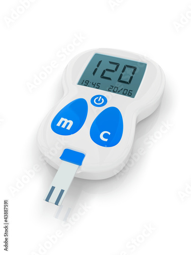 Illustration: Glucose Meter Diabetes Blood Test Glucose Meter Diabetes Blood Test