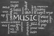 music word cloud