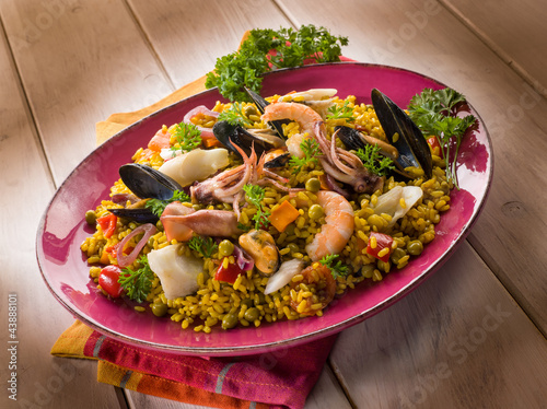 Photo: traditonal fish paella traditonal fish paella