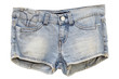 Foto: Women's Jeans Shorts on a white background Women's Jeans Shorts on a white background