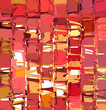 Illustration: 3d abstract fragmented pattern in pink orange red 3d abstract fragmented pattern in pink orange red
