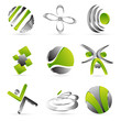 Vector: green business icons design green business icons design