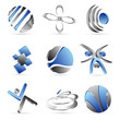 Vector: blue business icons design blue business icons design