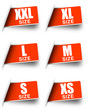 XXl, XL, L, M, S, XS Button, Icon