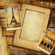 Photo: vintage background with blank frame vintage background with blank frame