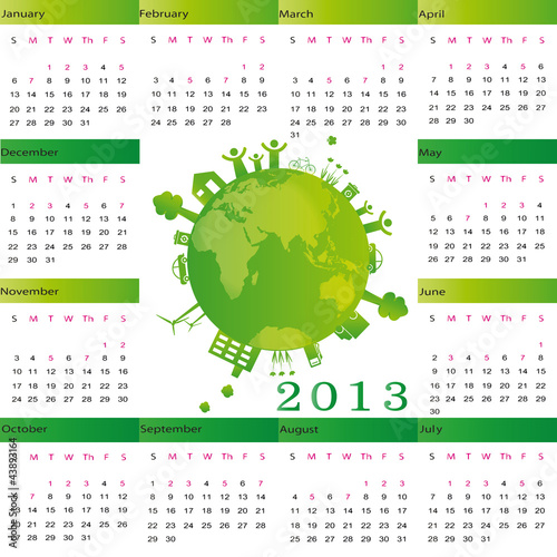 Vector: Calendar 2013 Calendar 2013