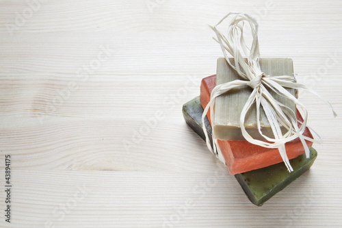 Photo: Soap bars with natural ingredients Soap bars with natural ingredients