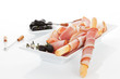 Luxurious prosciutto background.