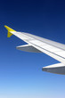 Tragfläche eines Flugzeugs während Flug