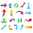 big arrow sticker set, multiple colours