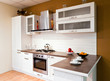 Modern kitchen interior with white decoration