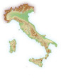 Relief map of Italy