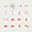 Set of electronic devices icons