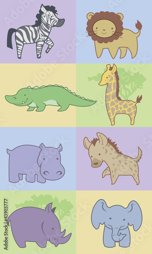 Vector: Happy Savannah Pals Happy Savannah Pals