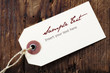 Blank Label on a Wooden Background
