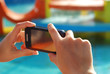 hands taking photo by smart phone