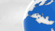 Video: Turning Globe With Blue Continents On White Background Turning Globe With Blue Continents On White Background