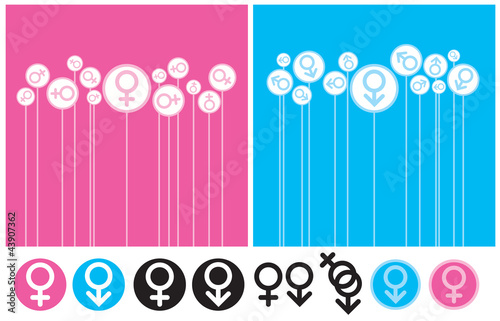 Vector: Gender Background and Symbol Gender Background and Symbol