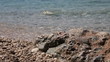 View at pure clean blue sea from the beach