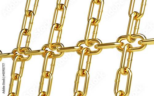 Illustration: gold chain links background gold chain links background
